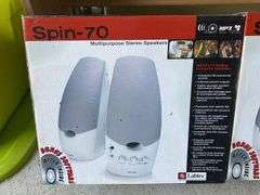Two pair Spin-70 stereo speakers in boxes