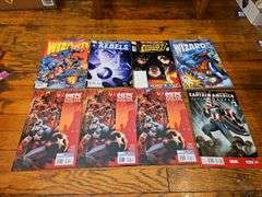 Comic books including: JLA, Flash, Captain America