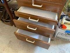 Dental cabinet w/ granite stone top - no contents