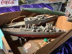 Vintage 1950s model planes/boats/ships