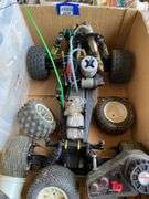 Vintage Gas Traxxs RC car with controller and extra parts