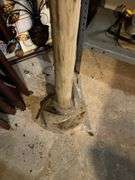 Primitive wooden stomper grape masher