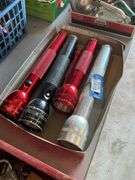 Five MAG flashlights