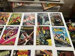 Comic books including: Spider-Man, Fantastic Four, Catwoman, Green Goblin