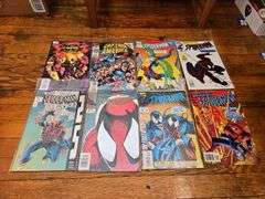 Comic books including: JLA, Flash, Captain America