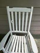 White porch rocker