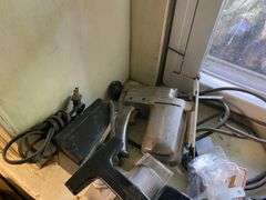 Craftsman double bench grinder and belt sander, cordless and power tools lot, PVC pipes