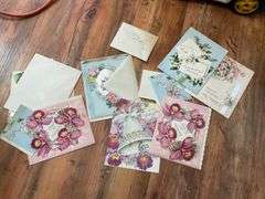 Vintage wedding greeting cards