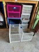 Plastic storage drawer units, plastic storage