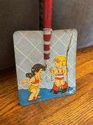 Vintage litho tin toy shovel