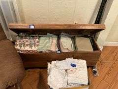 Wooden storage chest - no contents 46x14x17