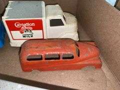Vintage toy cars and trucks