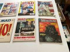 MAD magazines and comic books: Famous Monsters, Cracked