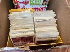 Recipe card files and cooking magazines