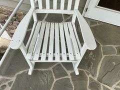 White porch rocker