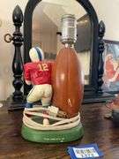 1976 Sears figural football player/football lamp base