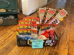 Collectibles lot: Mickey Mouse bubble pipes, 1960s new-old-stock toy dishes and incense in packages