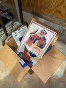Pepsi collectibles: Santa sign, radio/cassette player, water shooter, trading cards