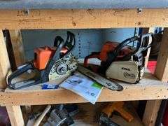 Two Stihl chainsaws (MS210 & MS018) - no chains, both were running when last used, but it has been a few years.