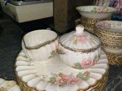 American Limoges China Rose pattern dinnerware