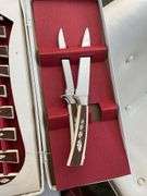 Vintage Regent Sheffield carving and cutlery set in original box