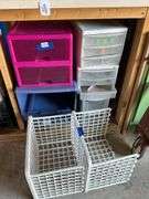 Plastic storage drawer units, plastic storage