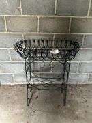 Wrought wire work planter stand