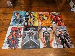 Comic books including: Hulk, Captain America, Tomb Raider