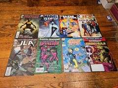 Comic books including: JLA, Flash, Captain America