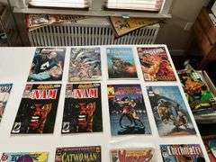 Comic books including: Spider-Man, Fantastic Four, Catwoman, Green Goblin