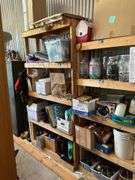 Pine shelf unit - no contents 50.5x93x16.5, MUST COME DURING LAST 2 HOURS OF PICKUP FOR THIS ITEM.