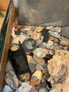 Seashells, stones, and slate