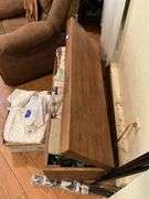 Wooden storage chest - no contents 46x14x17