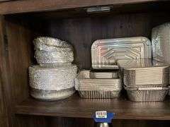 Foil takeout pans and cardboard containers