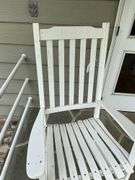 White porch rocker