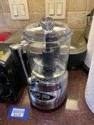 Elite Gourmet toaster oven, Cuisinart food processor, Dash grill, electric skillet, hot pot, paper towels