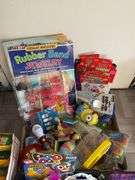 Play costumes, Crayons, troll doll, My Little Ponys, misc toys
