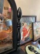 Schulze & Van Stee MFG. Co. Arched swivel dresser mirror on turned supports