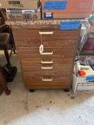 Dental cabinet w/ granite stone top - no contents