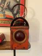 Red railway signal lantern