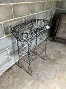 Wrought wire work planter stand