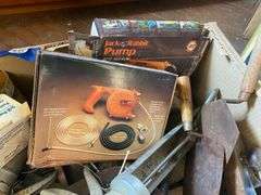 Plane, caulking guns, trowels, hand pump, misc