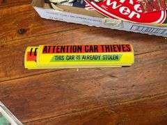 Gas station advertising, bumper stickers, souvenir desk calendar, Sting and The Police stickers in packages