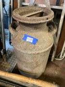 Paper log roller, milk can, 5' step ladder, folding card tables