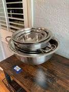 Stainless steel bowls lot