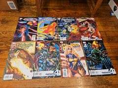 Comic books including: Fantastic Four, Power Girl, Dead Pool