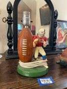 1976 Sears figural football player/football lamp base