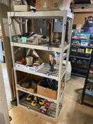 Plastic shelf unit - no contents, MUST COME DURING LAST 2 HOURS OF PICKUP FOR THIS ITEM.