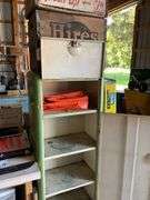 Vintage green metal cabinet