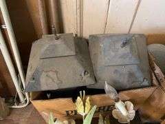 Vintage figural flower chandelier, cast iron hanging oil lamp, electric lanterns and light fixture
